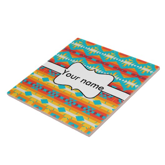 Carreau Lignes de formes tribales (Côté)