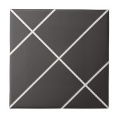 Carreau Lignes Décor noir blanc (Devant)