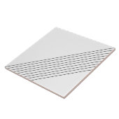 Carreau Lignes Diagonales Élégantes Sur Blanc (Côté)