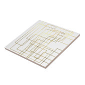 Carreau Lignes d'or Faux géométriques modernes (Côté)