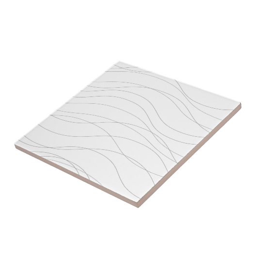 Carreau Lignes graphiques ondulées modernes, simples, chic (Côté)