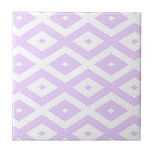 Carreau Lilac motif de diamants violet et blanc