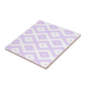 Carreau Lilac motif de diamants violet et blanc (Côté)