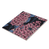 Carreau Lilac rose sur bleu foncé (Côté)