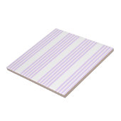 Carreau Lilac violet et blanc cinq bandes motif (Côté)