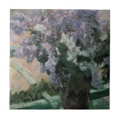 Carreau Lilacs dans une fenêtre par Mary Cassatt, Art Vint (Devant)