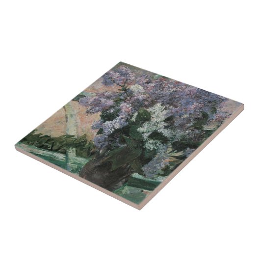 Carreau Lilacs dans une fenêtre par Mary Cassatt, Art Vint (Côté)