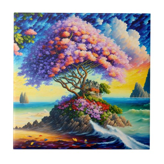 Carreau L'île cachée dans l'océan (Devant)