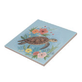 Carreau L'illustration d'une tortue de mer (Côté)