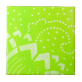 Carreau Lime Green geomentric dot stripe graphic pattern (Devant)