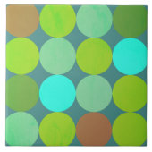 Carreau Lime Vert Turquoise Turquoise & Rust Cercles (Devant)