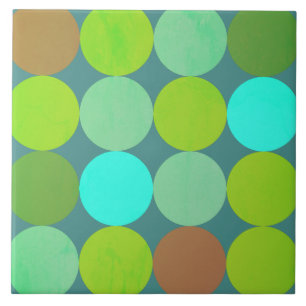 Carreau Lime Vert Turquoise Turquoise & Rust Cercles
