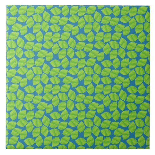 Carreau Limites vertes de fruits sur Arrière - plan bleu à (Devant)