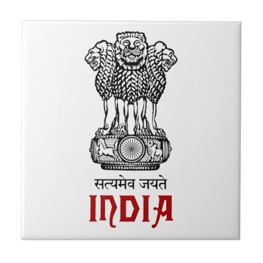 Carreau L'INDE - joint/emblème/blason/manteau des bras (Devant)