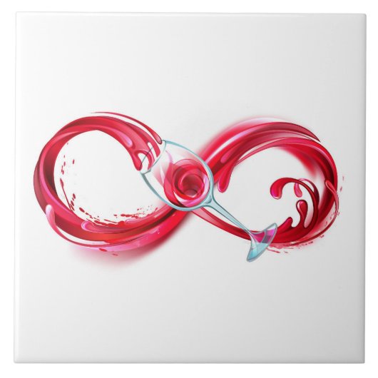 Carreau L'infini avec du vin rouge (Devant)