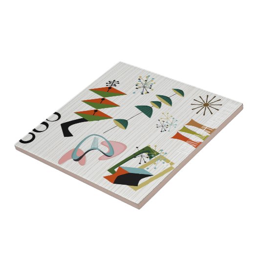 Carreau L'inspiration atomique de Retro Eames-Era (Côté)