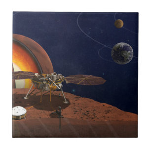 Carreau L'interprétation de l'artiste de la Lander de visi