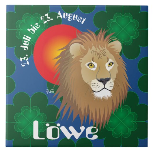 Carreau Lion 23 juillet au 22 août Fliese (Devant)
