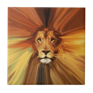Carreau Lion Abstrait