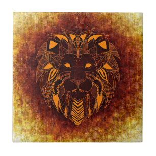 Carreau Lion animal sauvage abstrait