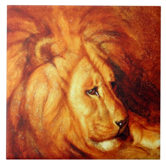 Carreau Lion au repos (par Abbott Handerson Thayer) (Devant)