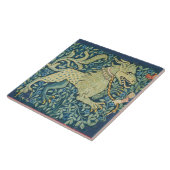 Carreau Lion BESTIAIRE MÉDIÉVAL Comme la bête en bleu (Côté)