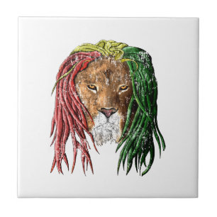 Carreau Lion de rasta-reggae Vintage