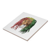 Carreau Lion de rasta-reggae Vintage (Côté)