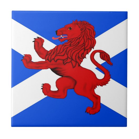 Carreau Lion effréné/drapeau de l'Ecosse (Devant)