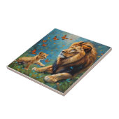 Carreau Lion Et Cub (Côté)