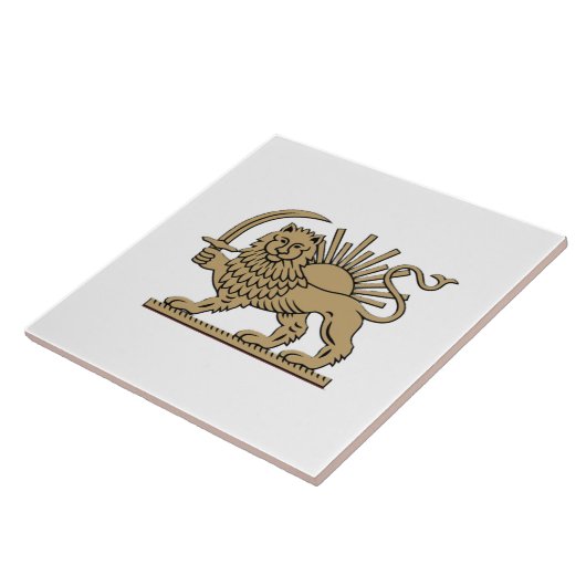 Carreau Lion et Soleil persan (Côté)