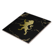 Carreau Lion royal doré marbré (Côté)