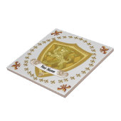 Carreau Lion Shield Family Crest Nom (Côté)