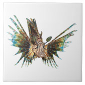 Carreau Lionfish - Conception abstraite - Découpe d'une ph (Devant)