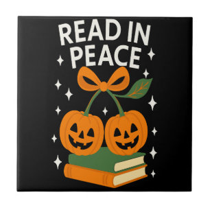 Carreau Lire en paix livre drôle d'Halloween