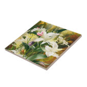 Carreau Lis blancs en fleurs (Côté)