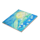 Carreau Lis de la vallée avec le papillon (Côté)