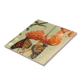 Carreau Lis tigré et monarques (Côté)