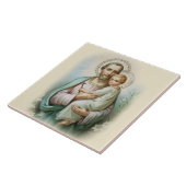 Carreau Lis traditionnels de Jésus d'enfant de St Joseph (Côté)