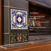 Carreau Lisbonne inspirée par l'Art nouveau Jacaranda Blos