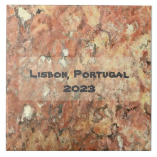 Carreau Lisbonne Orange Brown Abstrait