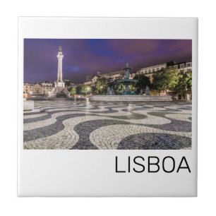 Carreau Lisbonne Portugal Rossio Carré Vacances Souvenir