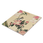 CARREAU LITTLE BIRD WITH PINK ROSES AND LOTUS FLOWERS (Côté)