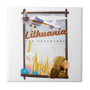 Carreau lituanie - Pour une affiche de voyage d'aventure