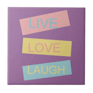 Carreau Live love rire design graphique motivationnel