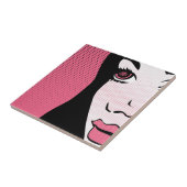 Carreau Livre de BD moderne Pop Art of Woman's Face (Côté)