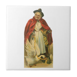 Carreau Livre de contes victoriens vintage de Mère l'Oie