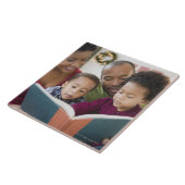 Carreau Livre de lecture noir de famille ensemble (Côté)