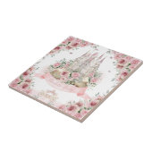 Carreau Livre d'histoire du Château Princess de rose pâle (Côté)