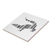 Carreau LIZARD REPTILE BAR CODE Crocodile Code barre Motif (Côté)